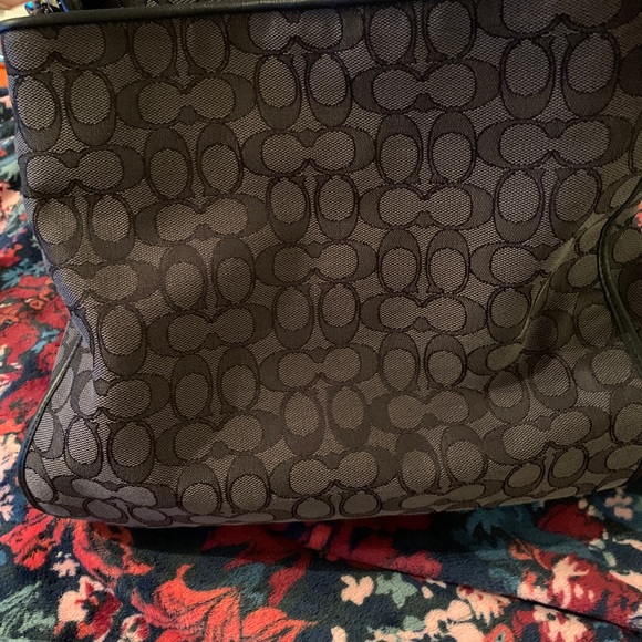 Coach F36424 Phoebe Smoke/Black Outline Signature Shoulder Bag - Picture 6 of 10